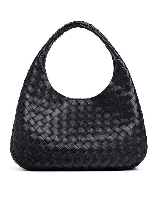 Bottega Veneta Women Woven Leather Bell Bag.