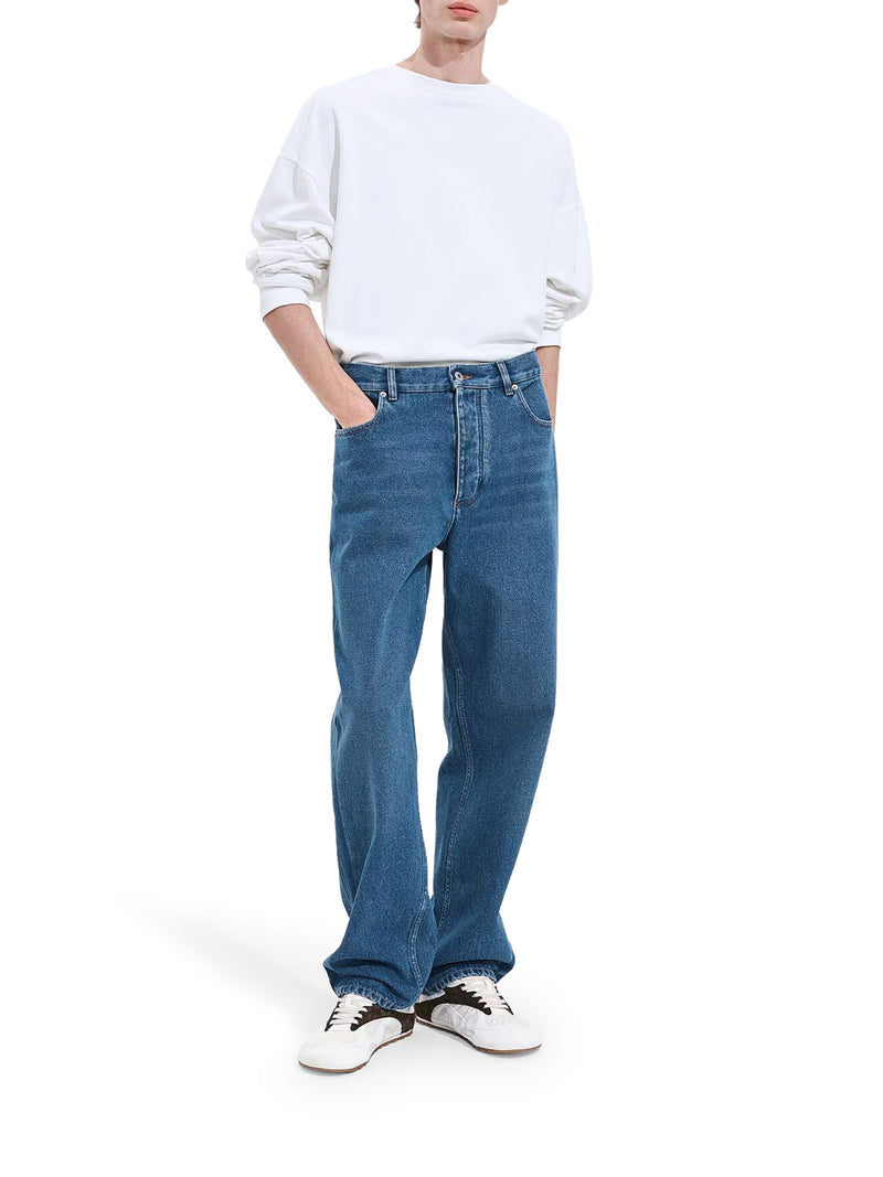 Bottega Veneta Men Wide Leg Jeans In Cotton Denim BOTTEGA VENETA