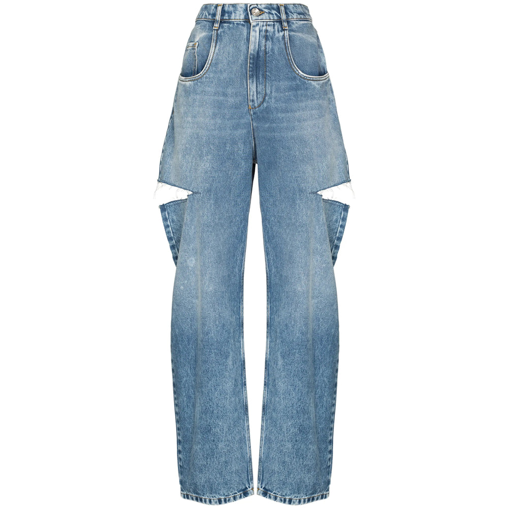 Maison Margiela Blue Denim - Straight-Leg Jeans Women MAISON MARGIELA