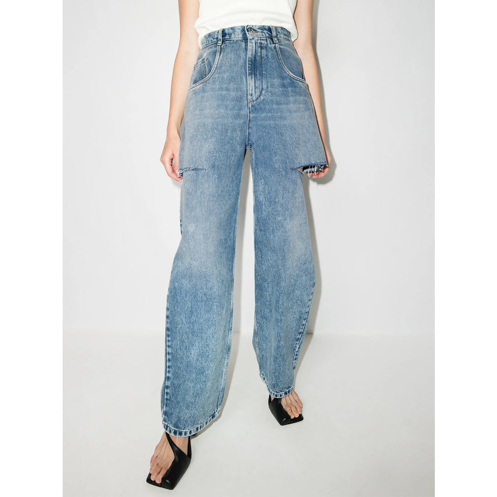Maison Margiela Blue Denim - Straight-Leg Jeans Women MAISON MARGIELA