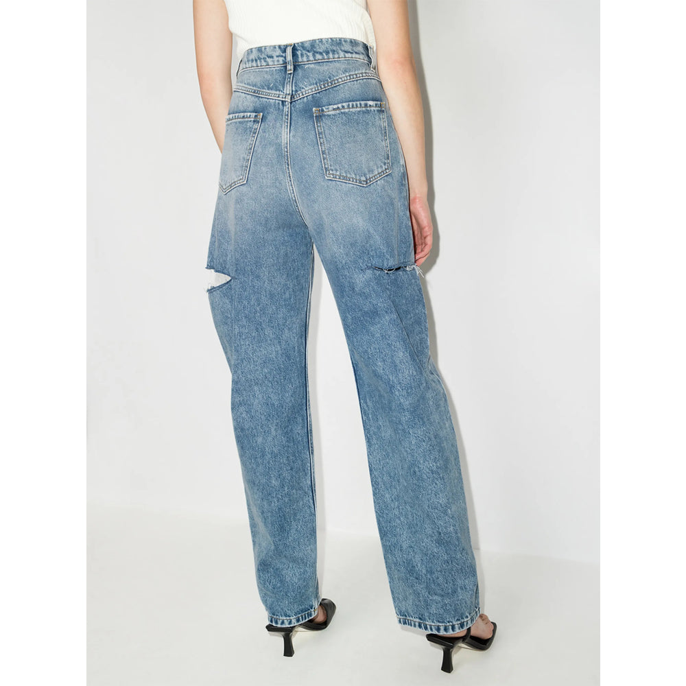 Maison Margiela Blue Denim - Straight-Leg Jeans Women MAISON MARGIELA