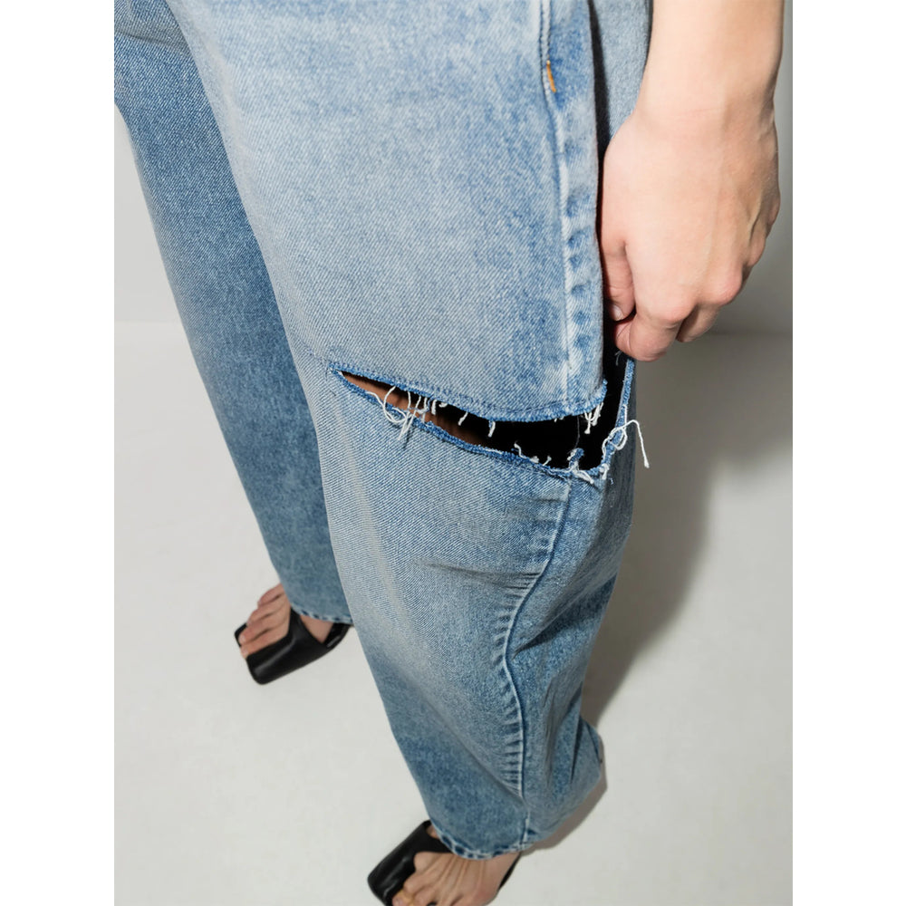 Maison Margiela Blue Denim - Straight-Leg Jeans Women MAISON MARGIELA