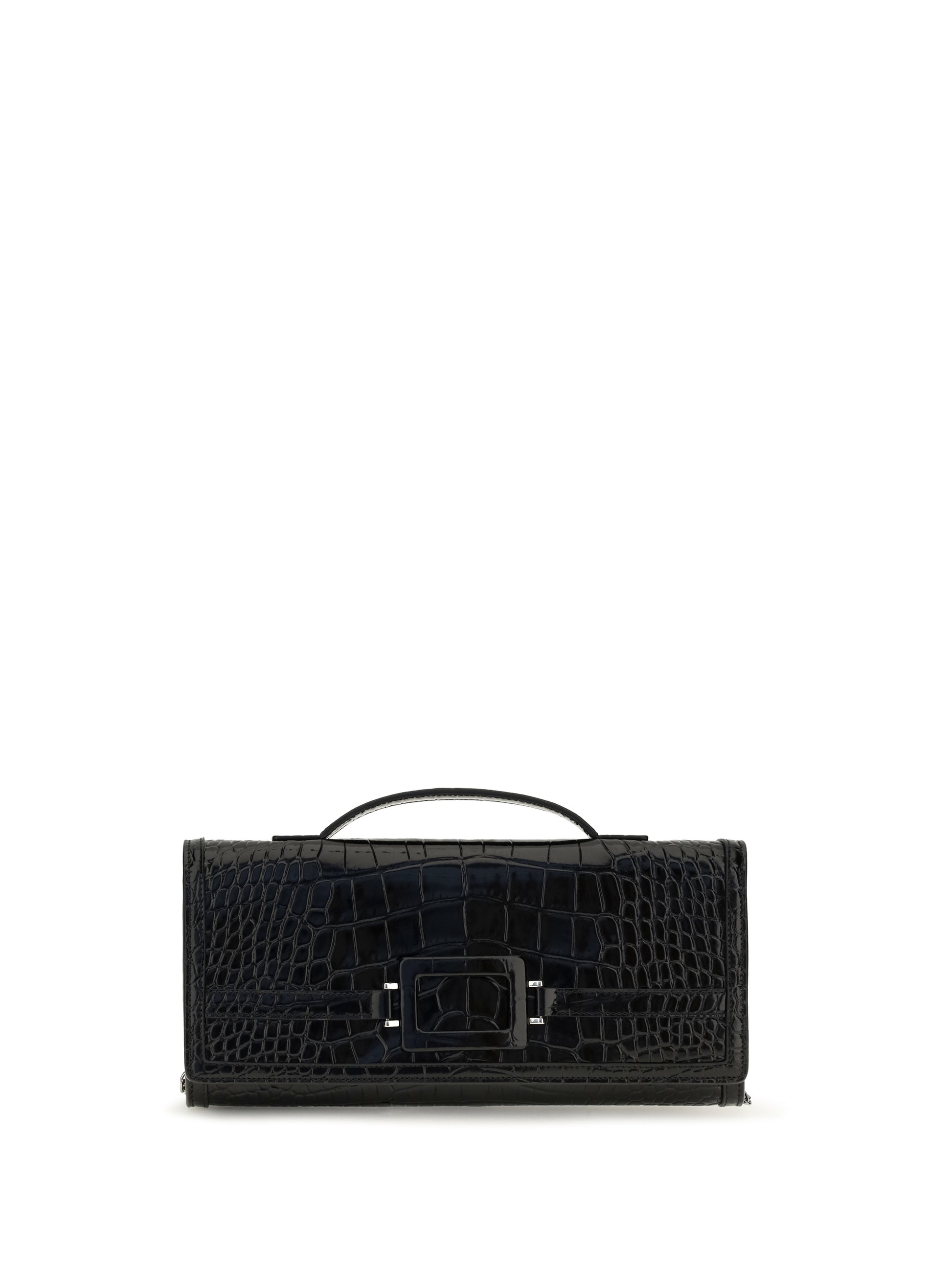 Roger Vivier Women Belle Vivier Crocodile-Effect Clutch ROGER VIVIER