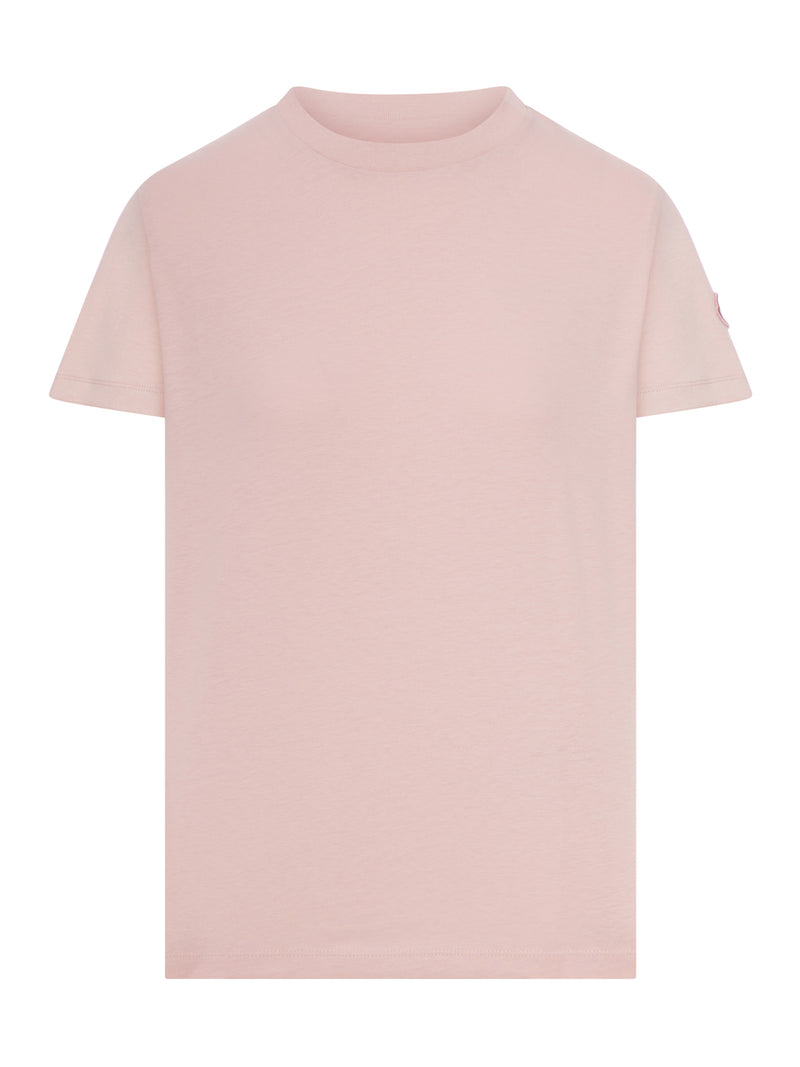 Moncler Women Cotton T-Shirt With Embroidered Logo MONCLER