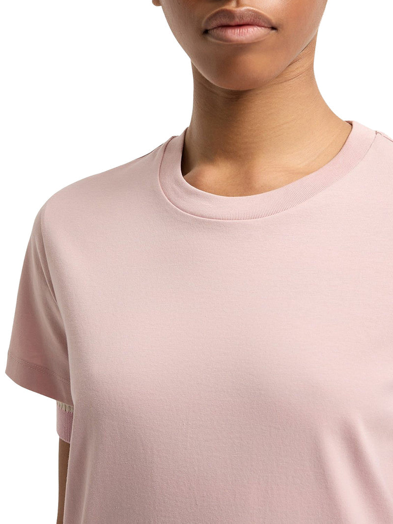 Moncler Women Cotton T-Shirt With Embroidered Logo MONCLER