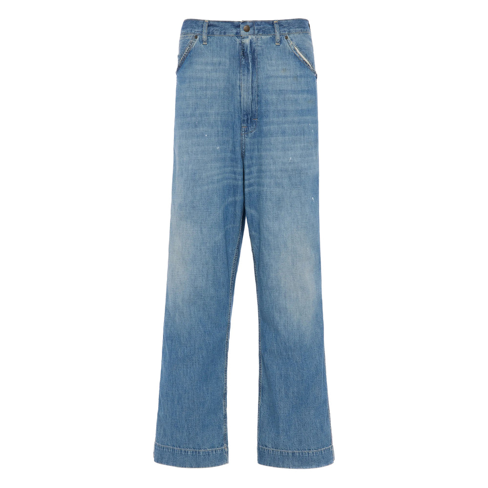 Maison Margiela Blue Trousers - Regular & Straight-Leg Trousers Men MAISON MARGIELA