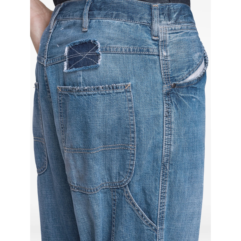 Maison Margiela Blue Trousers - Regular & Straight-Leg Trousers Men MAISON MARGIELA