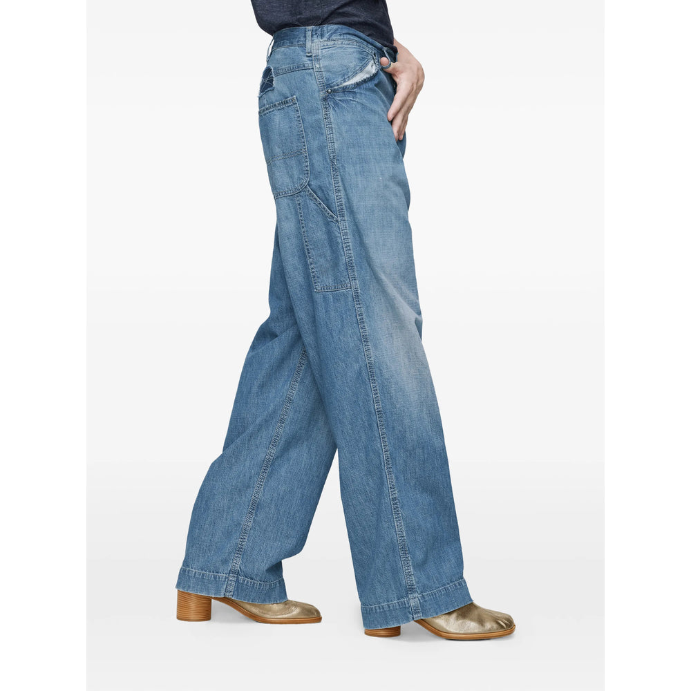 Maison Margiela Blue Trousers - Regular & Straight-Leg Trousers Men MAISON MARGIELA
