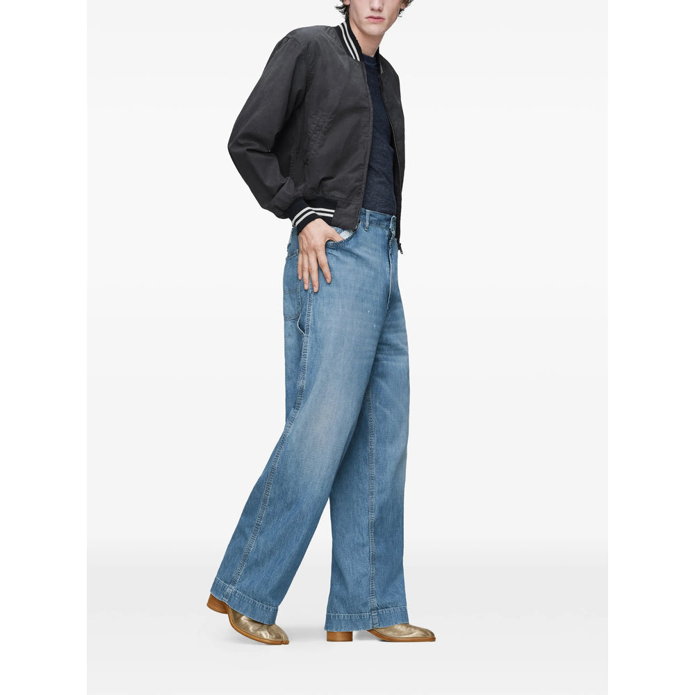Maison Margiela Blue Trousers - Regular & Straight-Leg Trousers Men MAISON MARGIELA
