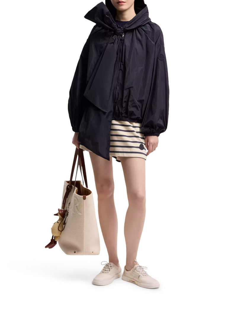 Moncler Women Striped Shorts With Drawstring And Logo MONCLER