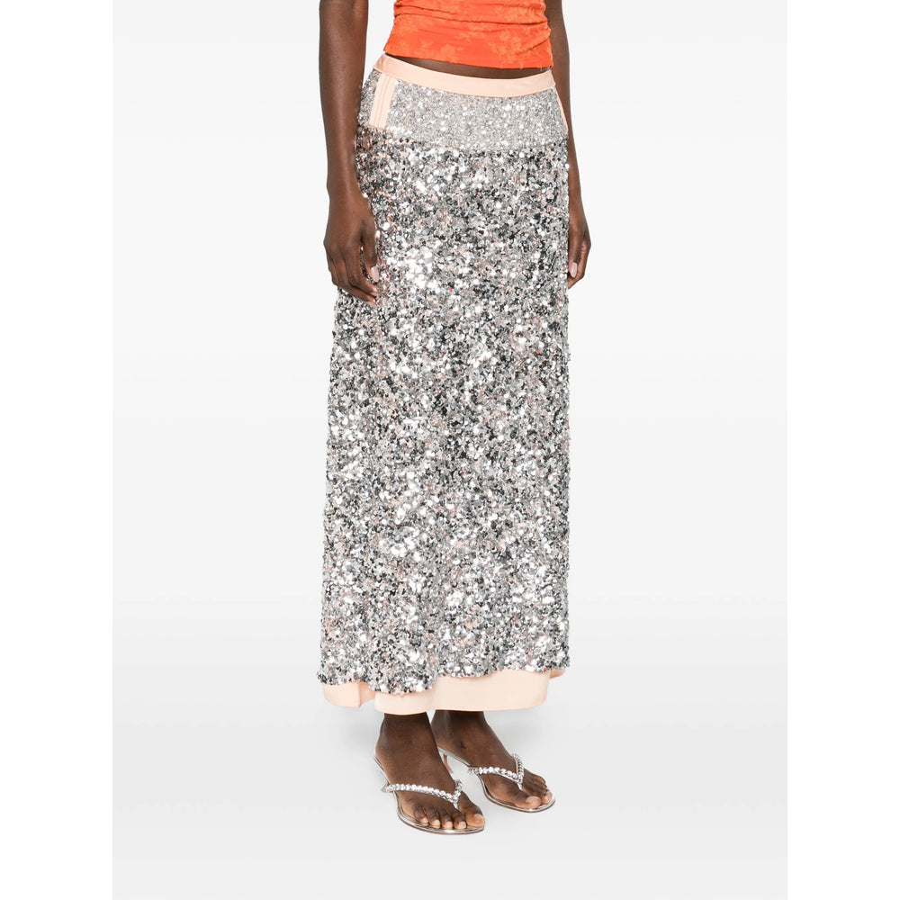 Rabanne Silver Skirts - Straight Skirts Women PACO RABANNE