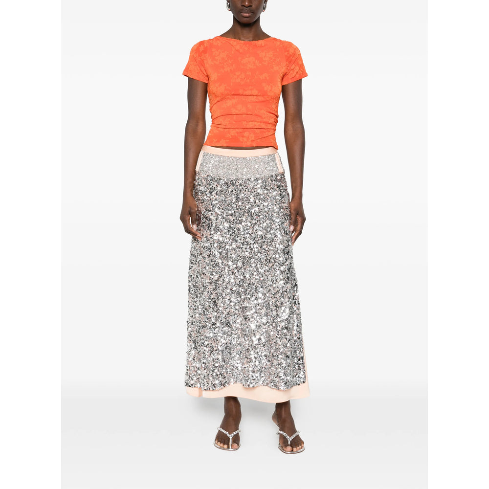Rabanne Silver Skirts - Straight Skirts Women PACO RABANNE