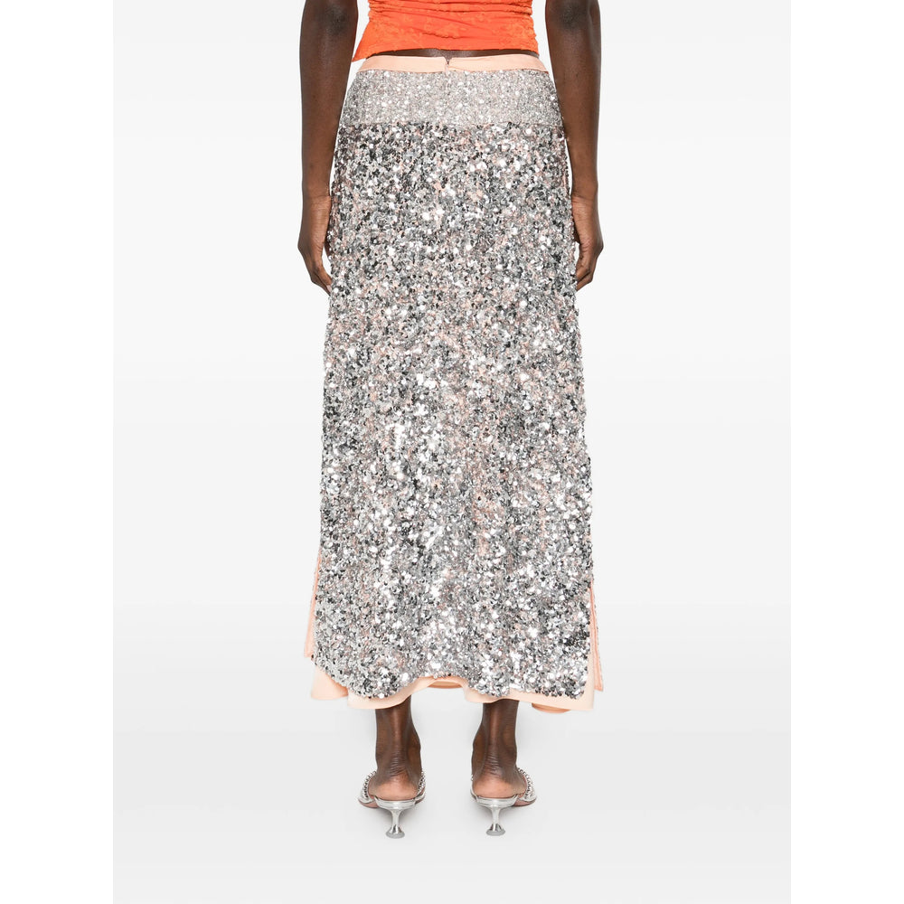 Rabanne Silver Skirts - Straight Skirts Women PACO RABANNE