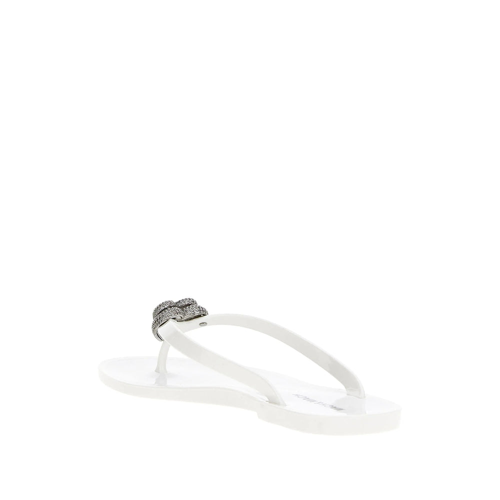 Mach & Mach White Flip-Flops & Slides Women MACH & MACH