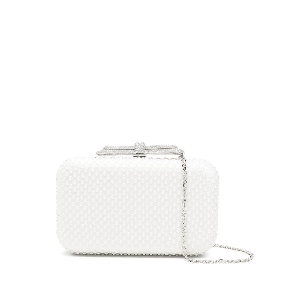 Mach & Mach White Clutch Bags Women MACH & MACH