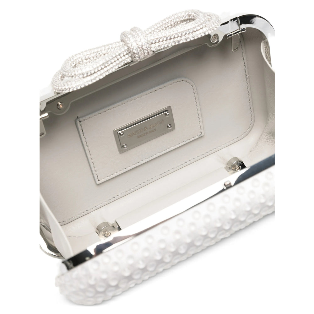 Mach & Mach White Clutch Bags Women MACH & MACH