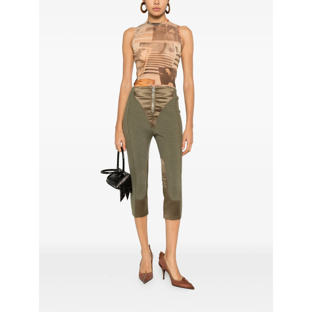 Jean Paul Gaultier Green Trousers - Cropped Trousers Women JEAN PAUL GAULTIER