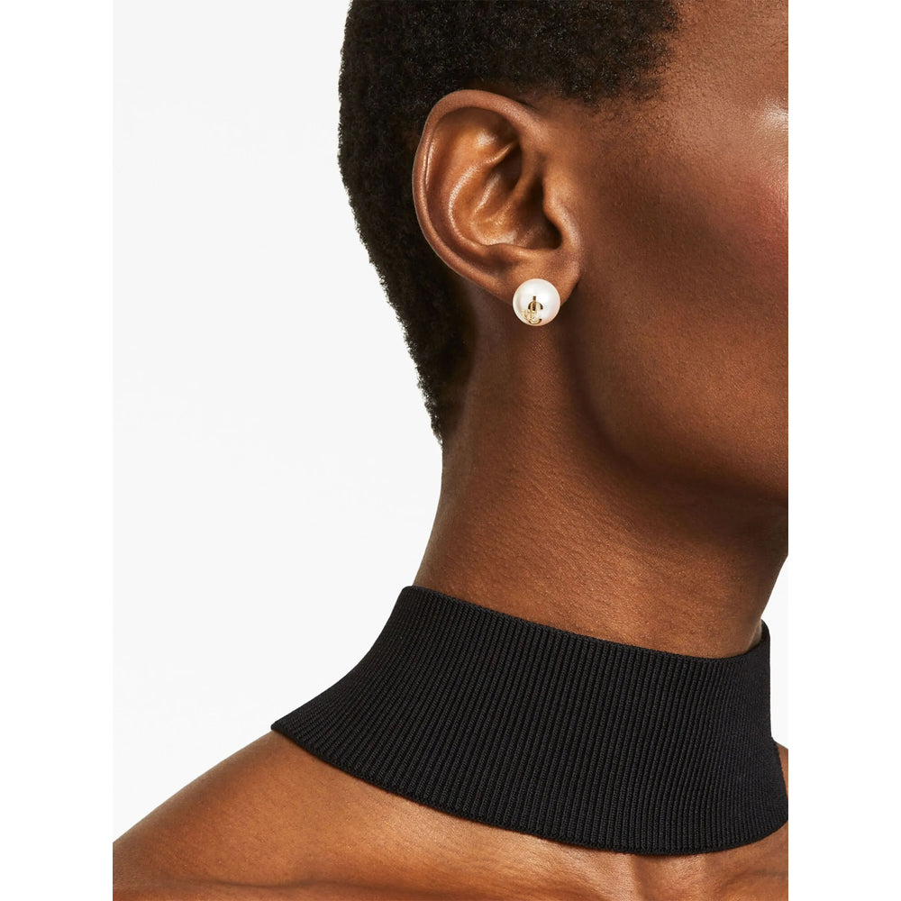 Jimmy Choo White Earrings Women JIMMY CHOO