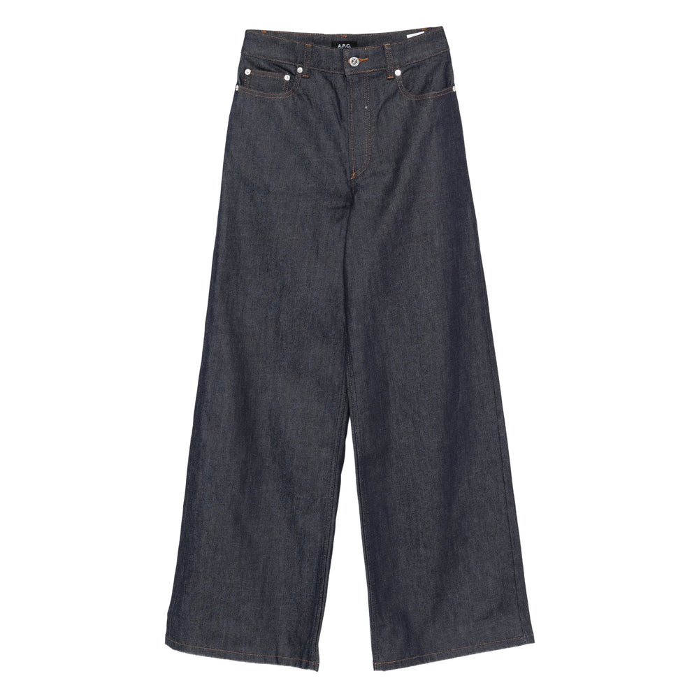 A.P.C. Blue Denim - Wide-Leg Jeans Women A.P.C.