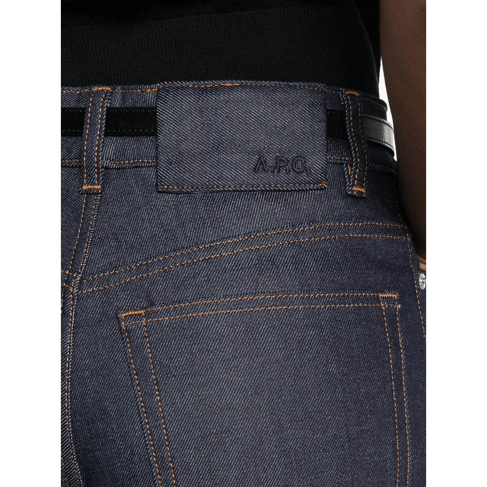 A.P.C. Blue Denim - Wide-Leg Jeans Women A.P.C.
