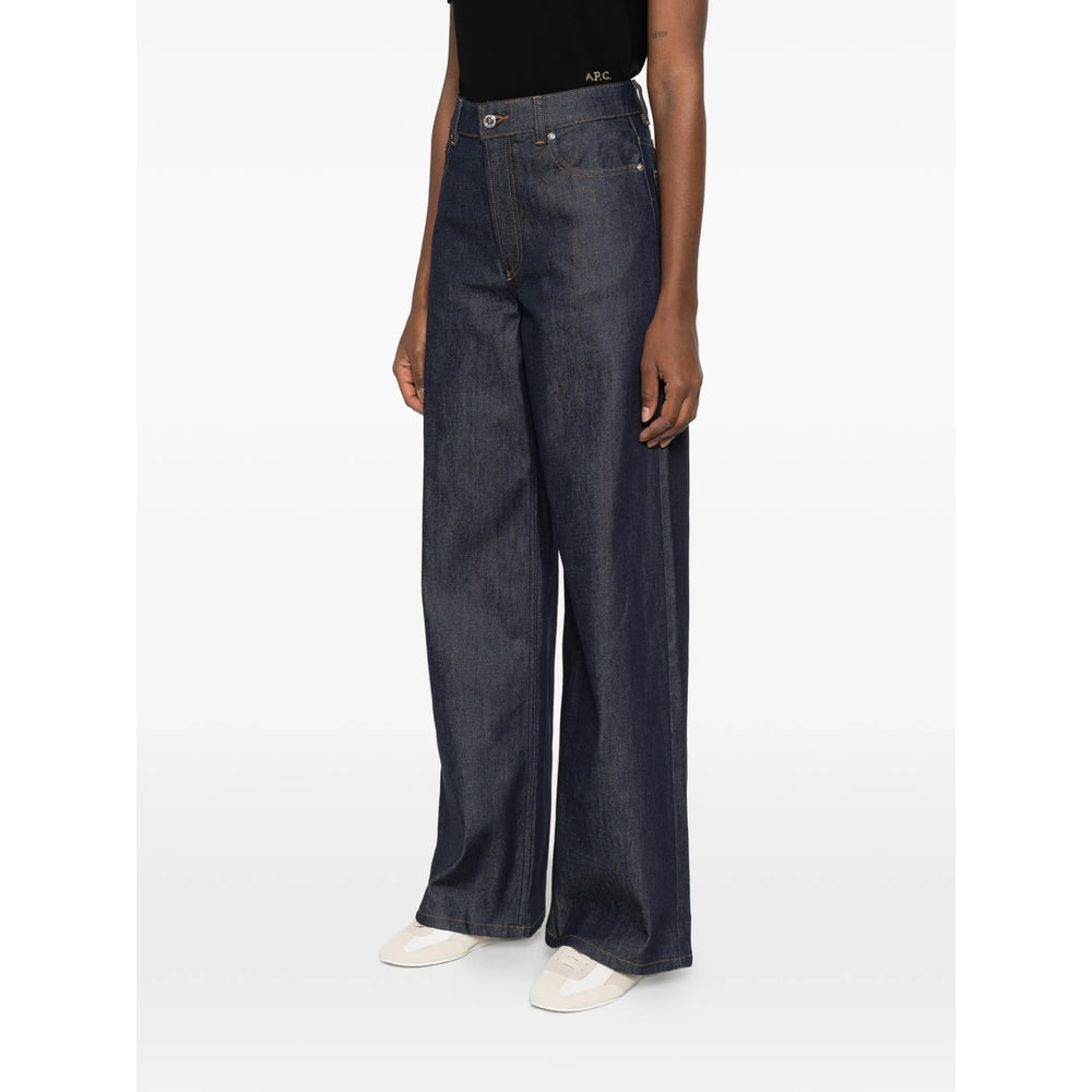 A.P.C. Blue Denim - Wide-Leg Jeans Women A.P.C.