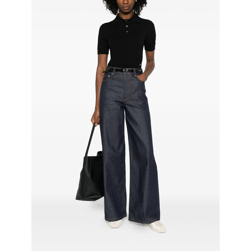 A.P.C. Blue Denim - Wide-Leg Jeans Women A.P.C.
