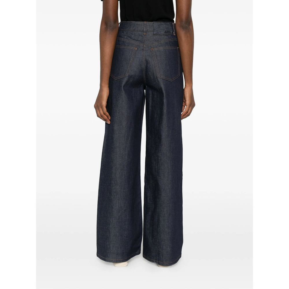 A.P.C. Blue Denim - Wide-Leg Jeans Women A.P.C.