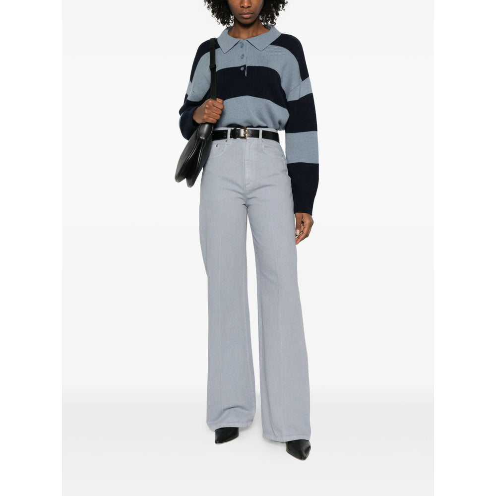 A.P.C. Grey Denim - Wide-Leg Jeans Women A.P.C.