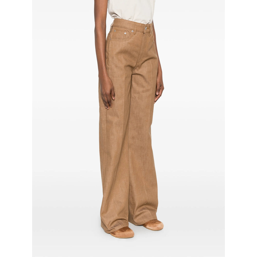 A.P.C. Brown Denim - Wide-Leg Jeans Women A.P.C.