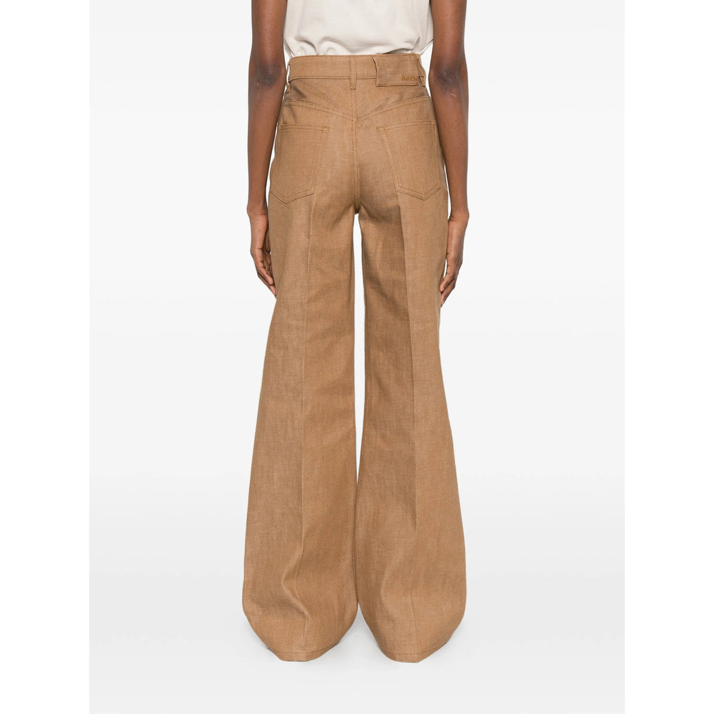 A.P.C. Brown Denim - Wide-Leg Jeans Women A.P.C.