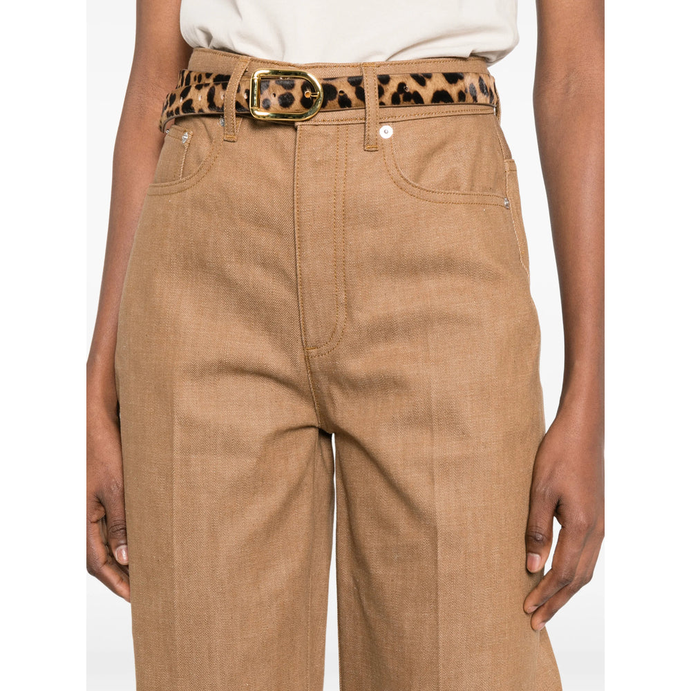 A.P.C. Brown Denim - Wide-Leg Jeans Women A.P.C.