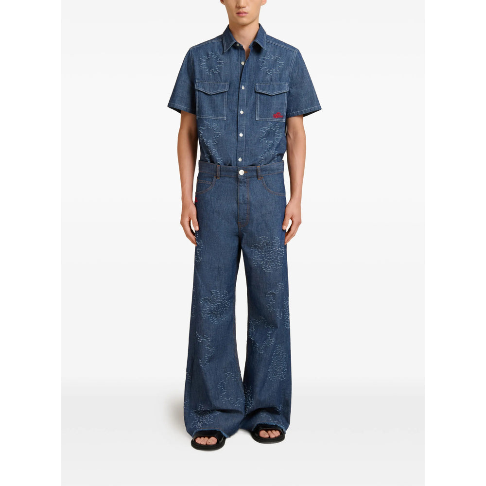 Marni Blue Denim - Wide-Leg Jeans Men MARNI
