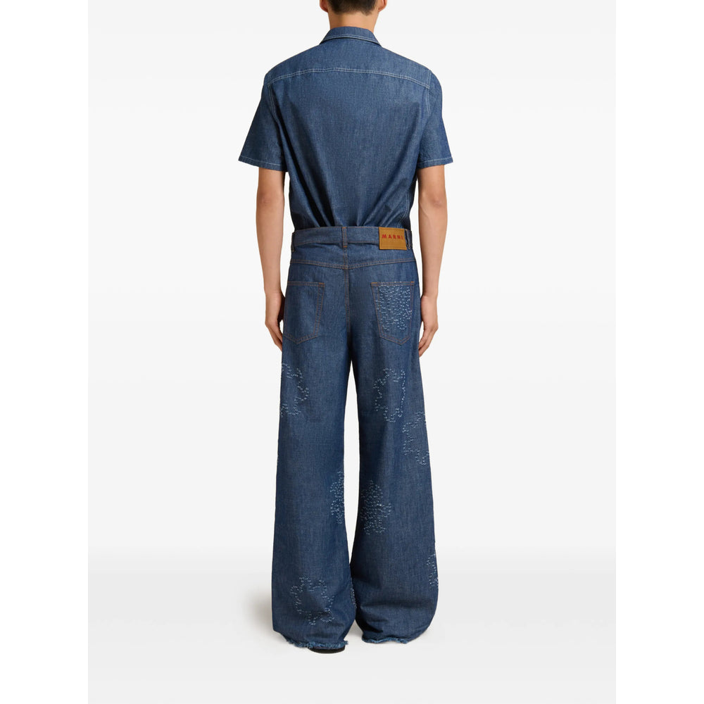 Marni Blue Denim - Wide-Leg Jeans Men MARNI
