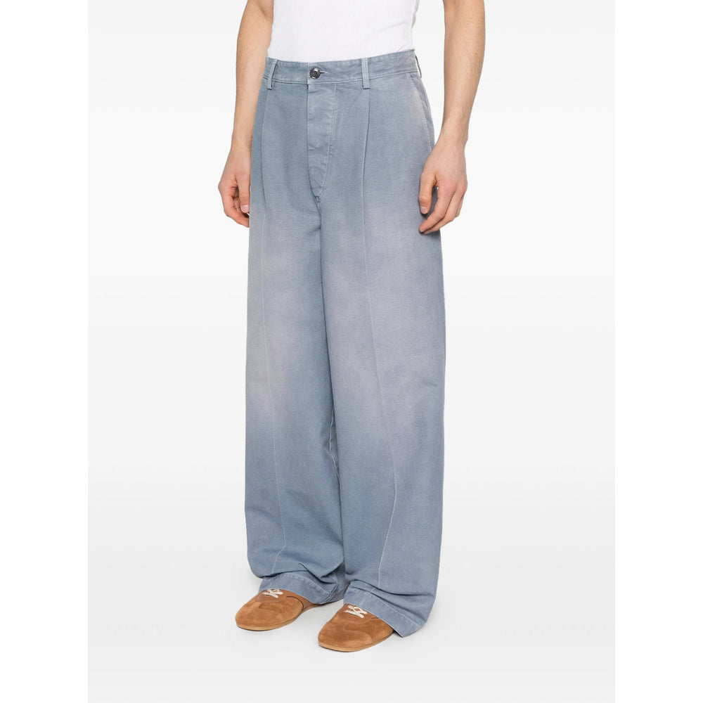Marni Blue Trousers - Wide-Leg Trousers Men MARNI