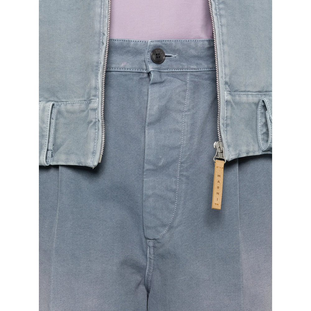 Marni Blue Trousers - Wide-Leg Trousers Men MARNI