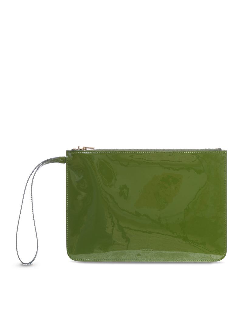 Tom Ford Women Tom Ford Green Patent Leather Clutch TOM FORD