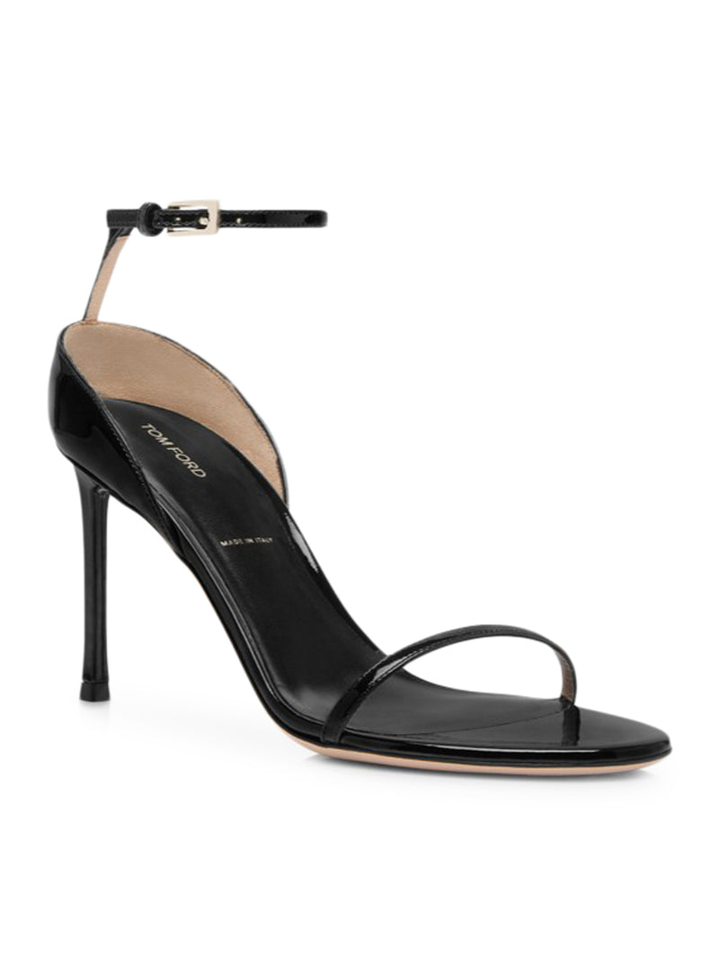 Tom Ford Women Vertigo Patent Leather Sandal With Ankle Strap TOM FORD