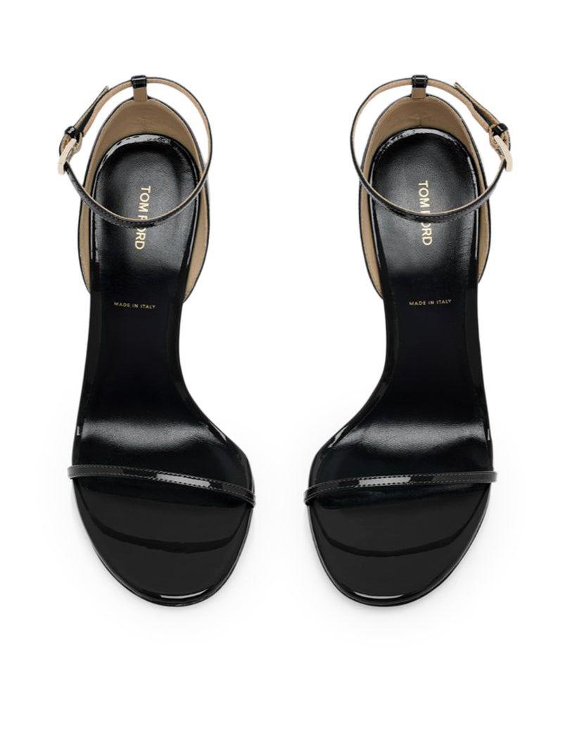Tom Ford Women Vertigo Patent Leather Sandal With Ankle Strap TOM FORD