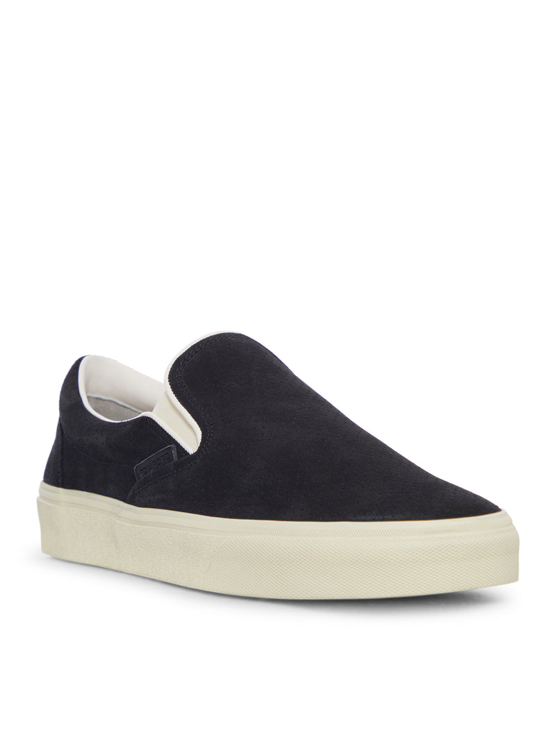 Tom Ford Men Jude Slip-On Sneakers In Perforated Suede TOM FORD