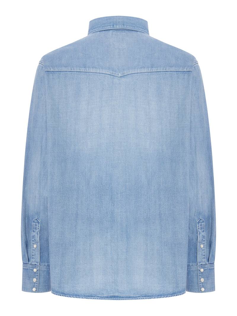 Visvim Men Denim Shirt With Snap Buttons VISVIM