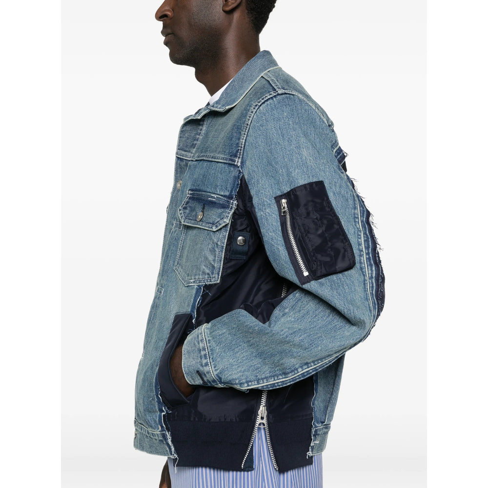 Sacai Blue Jackets - Denim Jackets Men SACAI