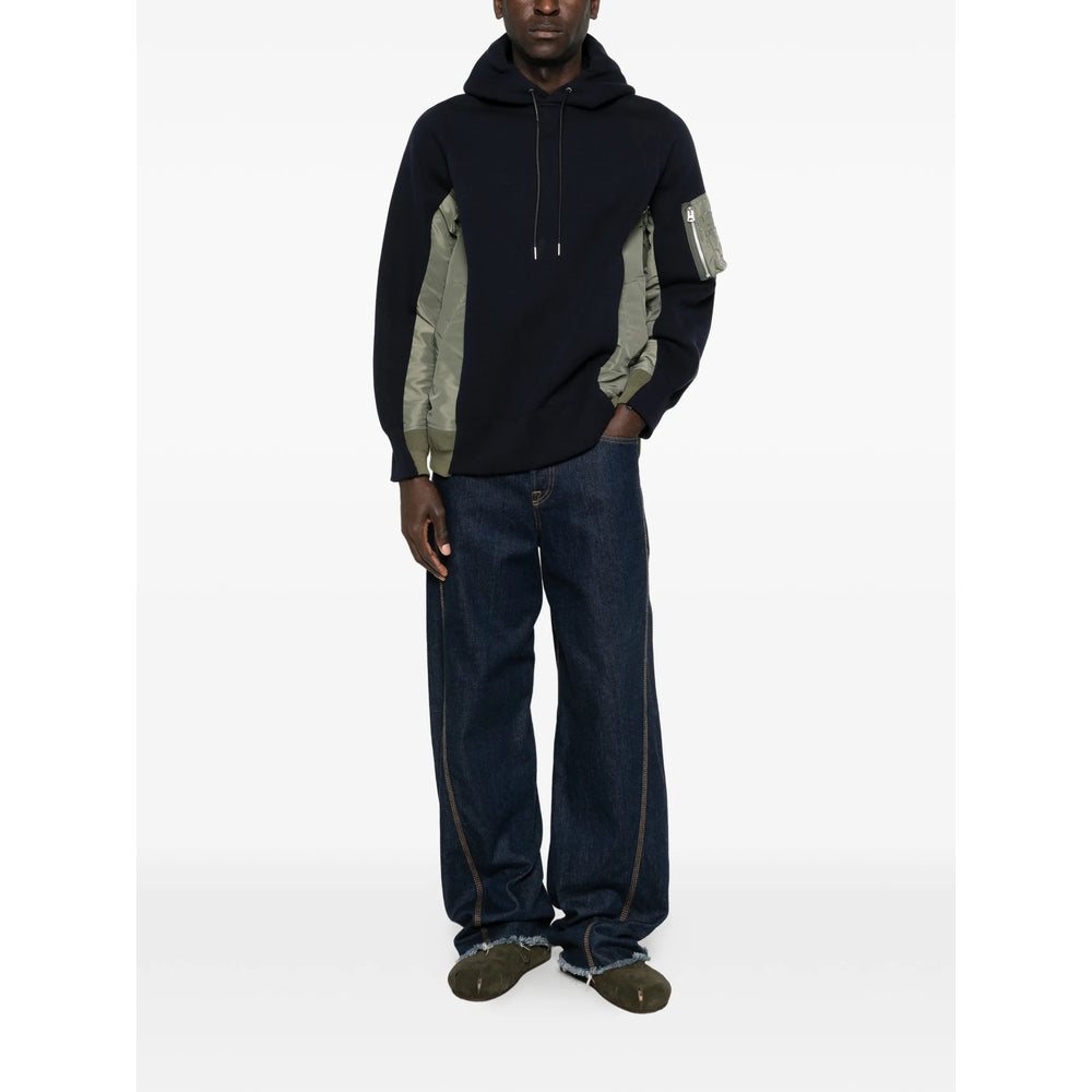 Sacai Blue Sweaters & Knitwear - Hoodies Men SACAI