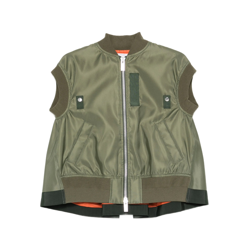 Sacai Green Jackets - Waistcoat & Gilets Women SACAI