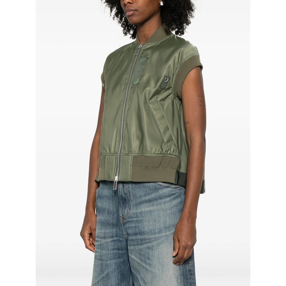 Sacai Green Jackets - Waistcoat & Gilets Women SACAI