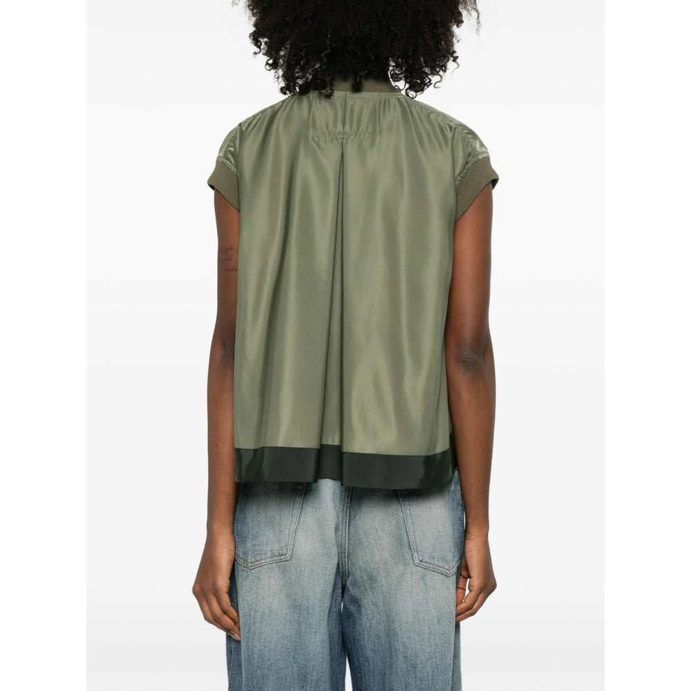 Sacai Green Jackets - Waistcoat & Gilets Women SACAI
