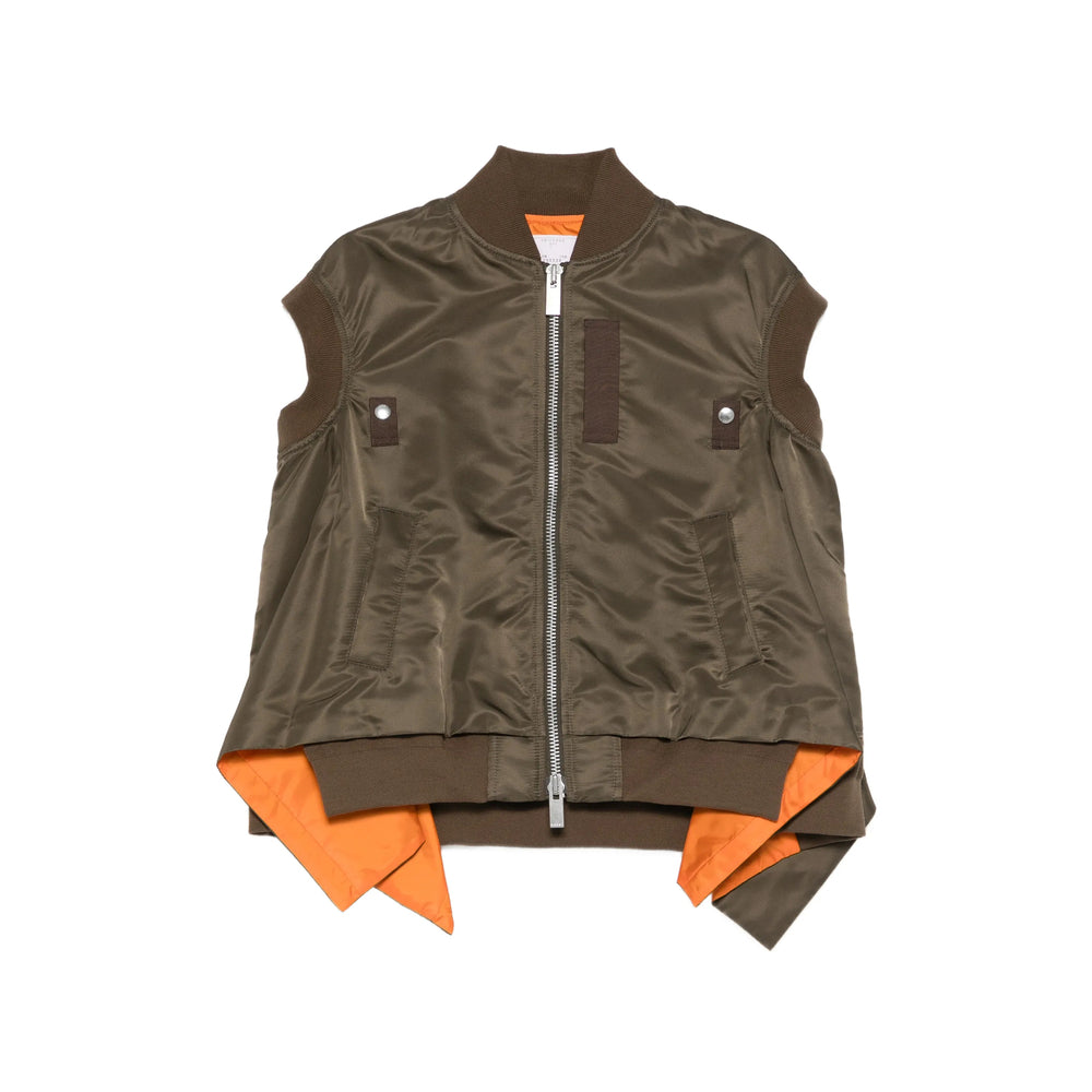 Sacai Green Jackets - Waistcoat & Gilets Women SACAI