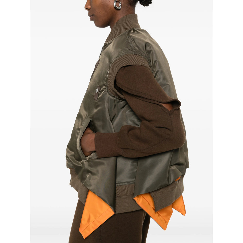 Sacai Green Jackets - Waistcoat & Gilets Women SACAI