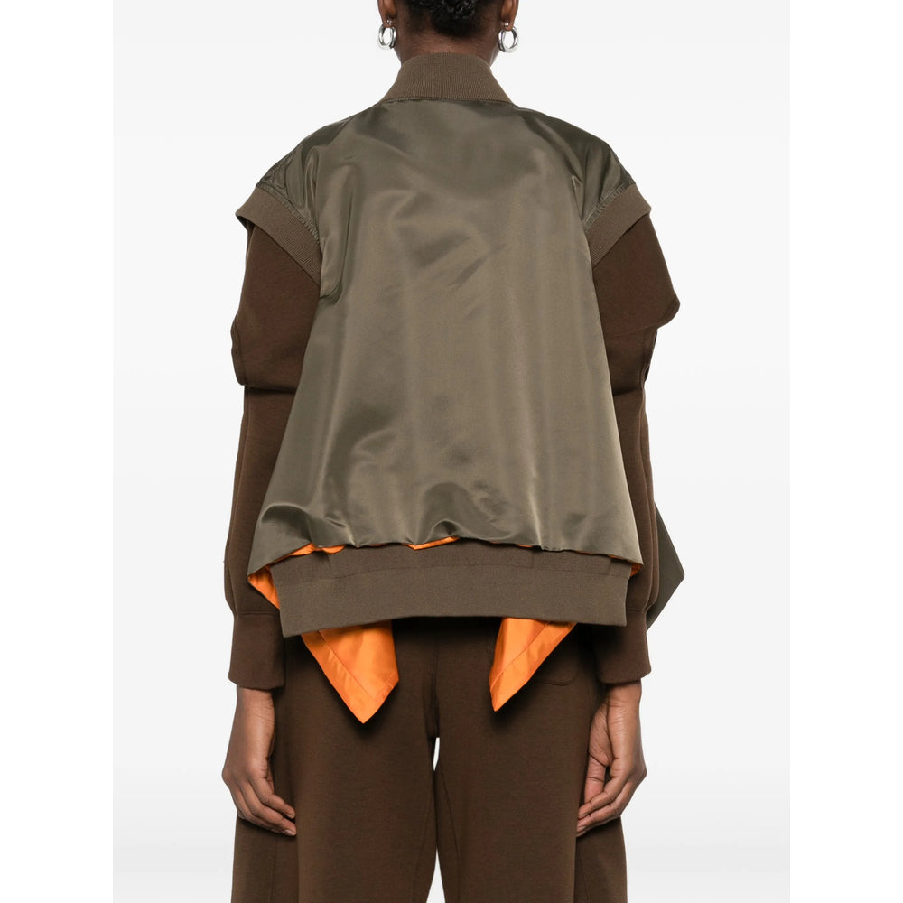 Sacai Green Jackets - Waistcoat & Gilets Women SACAI