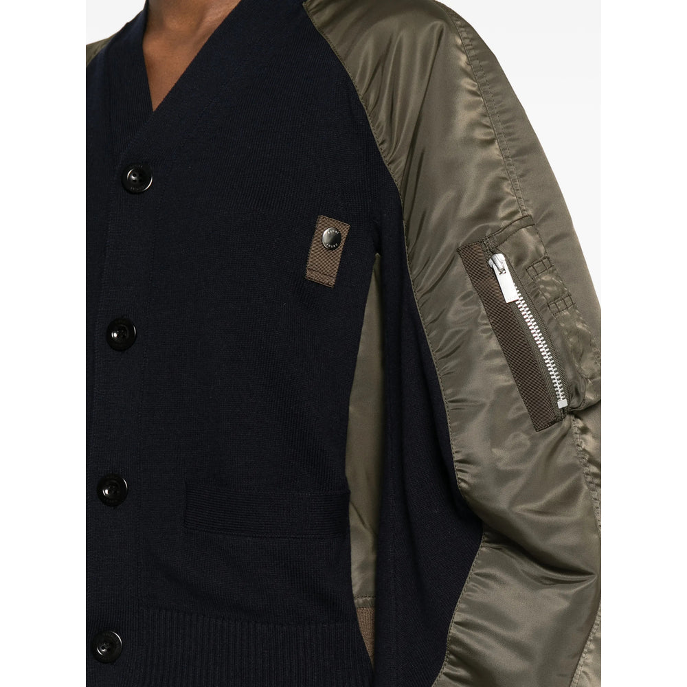 Sacai Green Knitwear - Cardigans Women SACAI