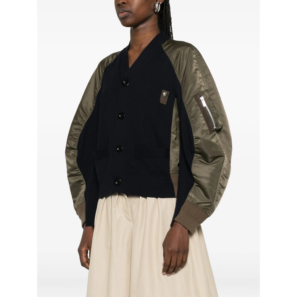 Sacai Green Knitwear - Cardigans Women SACAI